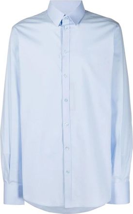 Dolce & Gabbana Lichtblauw klassiek formeel overhemd - Heren - Zakelijke Overhemden - Blauw - L - Katoen - Overhemden