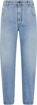 Kiton Denim Tailored Jeans - Dames - Loose Fit Jeans - Blauw - L - Denim - Jeans