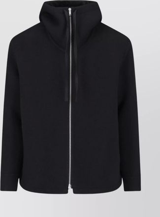 Jil Sander virgin wool hooded blouson jacket