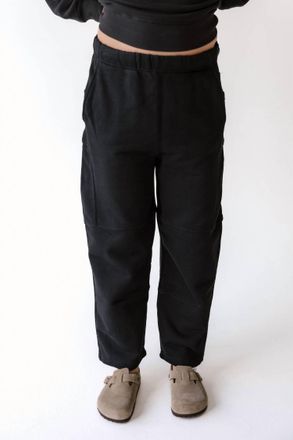 Free People Top Score Barrel Pants In Black