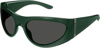 Gucci Zonnebril Gg 1575S 003 - Heren - Zonnebrillen - Groen - 63 MM - Accessoires
