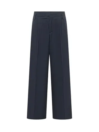 Kenzo Blue Relaxed Pleated Pants