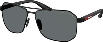 Prada PS A53S Polarized DG05Z1 Mens Sunglasses Black Size 62