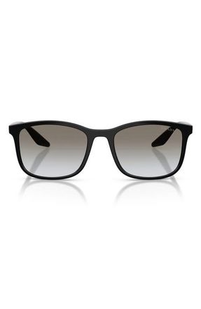 Prada 56mm Gradient Pillow Sunglasses in Black at Nordstrom