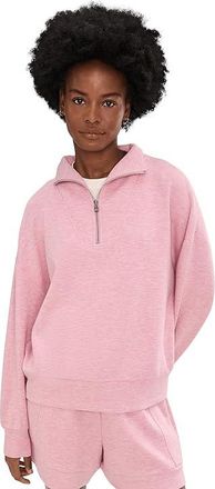 Varley Hawley 1/2 Zip Sweater Womens Clothing Rose Marl : XXS, Polyester/Viscose/Elastane