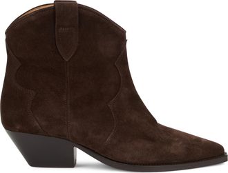 Isabel Marant Womens Ankle Boots Chocolate Suede Calf Leather