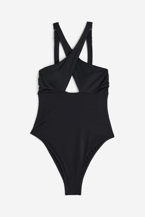 H&M Shape-Badeanzug mit hohem Beinausschnitt - Schwarz