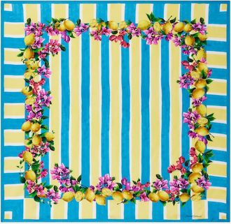 Dolce & Gabbana Sciarpa in twill di seta con stampa