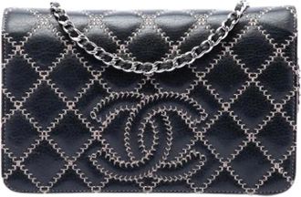 Chanel Pre-owned Leren Schoudertas - Dames - Vintage Schoudertas - Zwart - ONE Size - Leer - Vintage