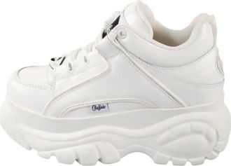 Buffalo Classic Low Patent Leather Sneaker in White at Nordstrom, Size 38
