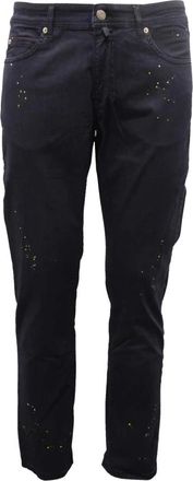 BRIGLIA 1949 Blauwe Ribot-C Broek met Zakken - Heren - Slim Fit Jeans - Blauw - W35 - Jeans