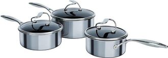 Circulon SteelShield C-Series Saucepan Set Non Stick Stainless Steel - Pack of 3