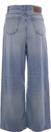 Ganni Womens Jeans Marri 2.0 Light Blue Vintage Recycled Cotton