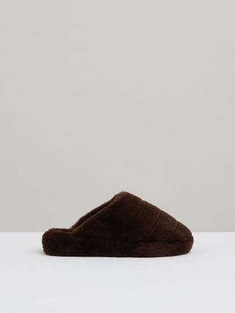 Reiss Andrea Slippers Plain, Chocolate Size: L