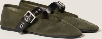 Miu Miu Mesh fabric ballerinas