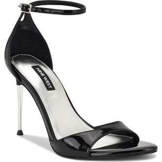 Nine West Serven Ankle Strap Sandal in Black 001 at Nordstrom Rack, Size 7.5