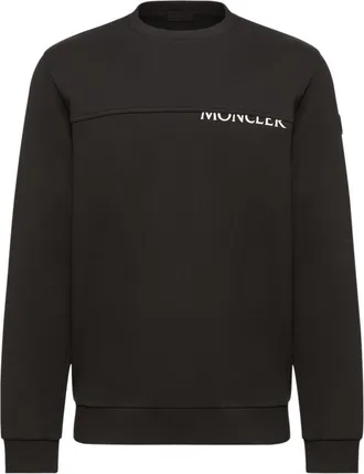 Moncler Moncler Logo Cotton Sweatshirt, Men, Black, Size: 3xl