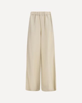 Max Mara Wide-leg linen and silk Pants Female 44