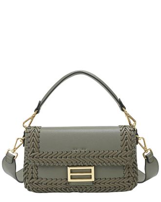 Tiffany & Fred Italian Leather Hand-Woven Shoulder Bag