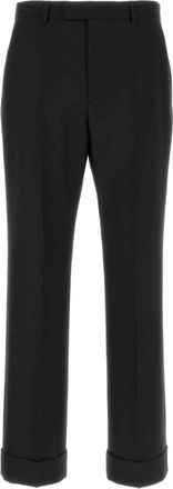 Valentino Garavani Pantalone | VLogo Signatu - Heren - Nette broeken - Zwart - M - Leer - Broeken