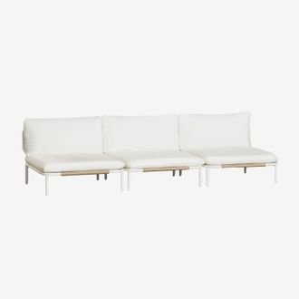 Sklum Sof&aacute; Modular De Jard&iacute;n De 3 Piezas Acero Roubly Sklum