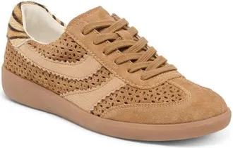 Dolce Vita Merit Perforated Sneaker in Pecan Suede at Nordstrom, Size 6.5