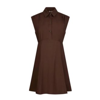 Liu Jo Shirt Dresses, female, Brown, Size: XS Sacher Shirt Dress