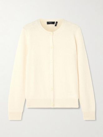 Theory Cardigan In Cashmere Spazzolato - Avorio