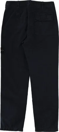 Stone Island Logo Patch Cotton Trousers - Blue