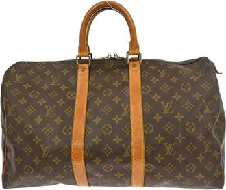 Louis Vuitton Pre-owned Weekend Bags, female, Brown, Size: ONE SIZE Pre-owned Vintage Monogram Keepall Duffle Bag