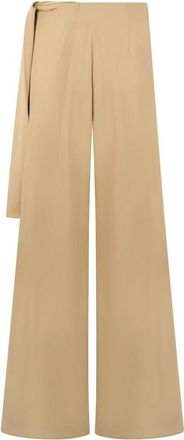 Alberta Ferretti Wijde broek - Dames - Wijde Broeken - Beige - S - Broeken