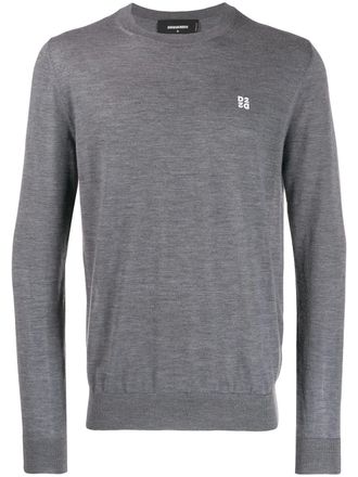Dsquared2 cashmere small logo sweater - men - Cashmere - M - Grey