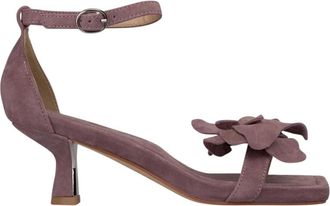Alma En Pena Mini bloem sandaal - Dames - Sandalen met hakken - Paars - 38 EU - Schoenen