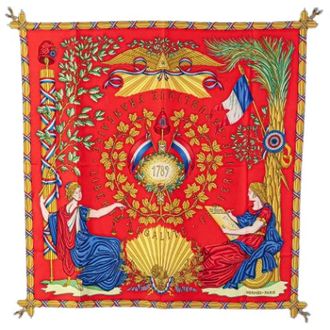 Herm&egrave;s Pre-owned Scarves, female, Red, Size: ONE SIZE Pre-owned Silk Scarf