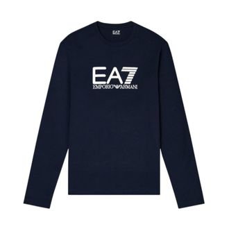 Emporio Armani Long Sleeve T-Shirts, male, Blue, L, Visibility Long-Sleeved T-Shirt