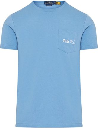 Polo Ralph Lauren Tops, Heren, Blauw, L, Katoen, Katoenen Polo Bear T-shirt