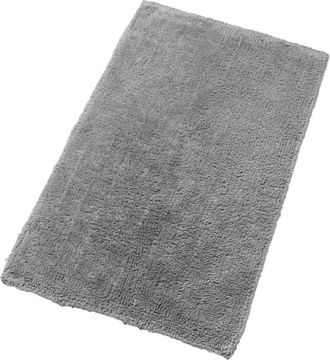 Christy Reversible Deep Pile Thick Cotton Bath Rug in Silver at Nordstrom