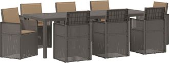vidaXL Conjunto De Comedor De Jard&iacute;n 9 Uds. Gris Claro Y Taupe Pp Vidaxl