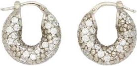 Jil Sander Ronde Oorbellen in Palladium - Dames - Oorbellen - Wit - ONE Size - Accessoires