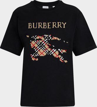 Burberry Mens Cotton Cross Stitch EKD Graphic T-Shirt