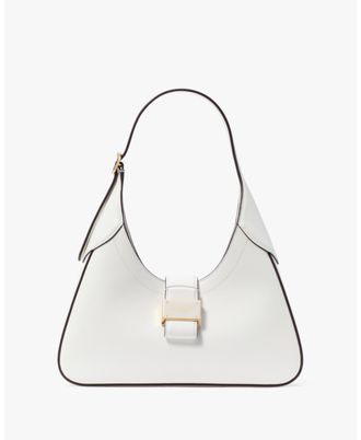 Kate Spade New York Womens Nouveau Small Shoulder Bag - White Leather - One Size