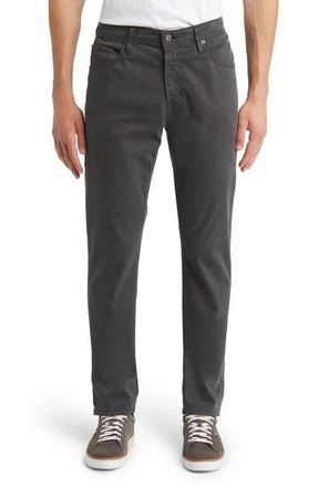AG - Adriano Goldschmied Everett Stretch Sateen Slim Straight Pants in Deep Mine at Nordstrom, Size 33 X 34