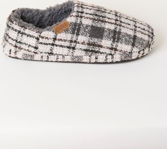 Fat Face FatFace Arthur Grey Checkered Mule Slipper