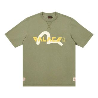 Palace x Evisu Logo T-shirt Olive 2ESPAM4TS1153XXCTAGRX