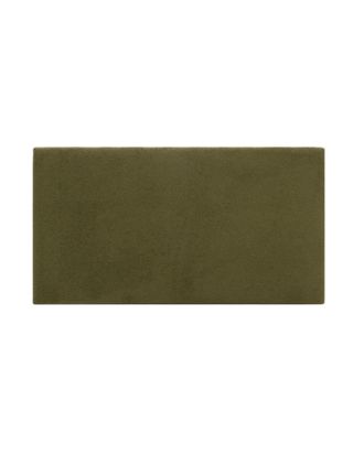 Deco Wood Cabecero tapizado de algod&oacute;n en color verde de 160x80cm