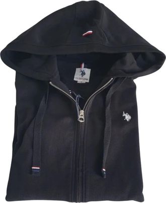 U.S.Polo Association Full Zip Con Cappuccio - Heren - Vesten met rits - Zwart - L - Katoen - Hoodies & sweatvesten