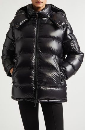 Moncler Maire Hooded Short Down Puffer Jacket in Black at Nordstrom, Size 00