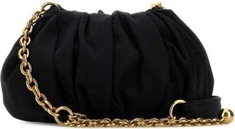 Chlo&eacute; Black Canvas Chloe Plisse Shoulder Bag Borse A Tracolla