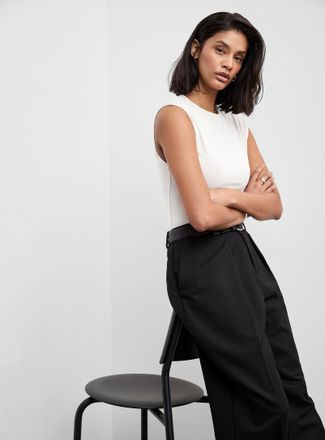 Contemporaine Womens Cap-sleeve ultra-flowy T-shirt