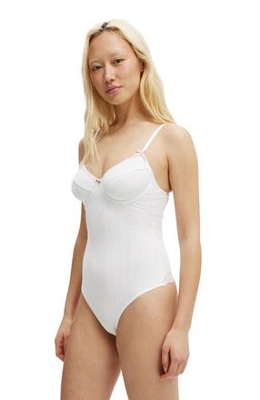 Cotton On Womens Sophie Cotton Pointelle Bodysuit in White at Nordstrom, Size X-Small